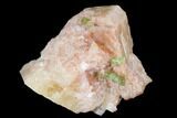Yellow-Green Apatite Crystals in Salmon Calcite - Canada #126996-1